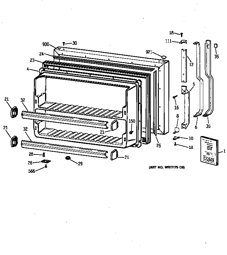 Freezer door