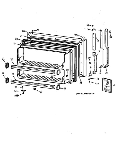 Freezer door
