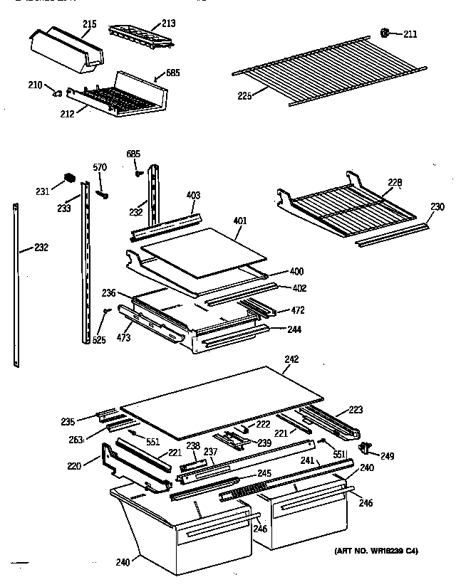 Shelf parts