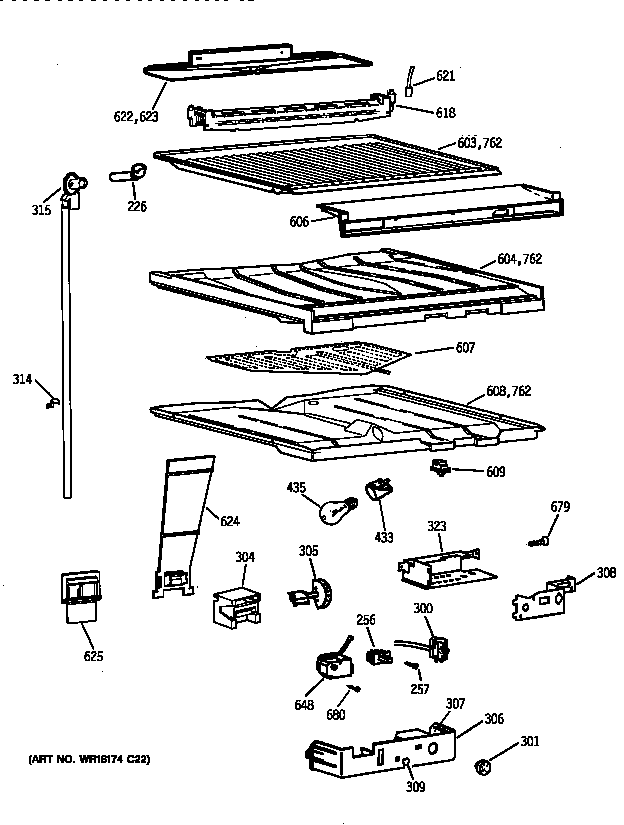 Compartment separator parts