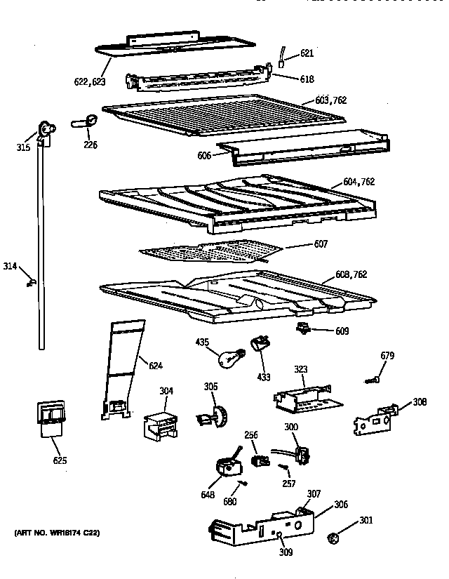 Compartment separator parts