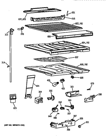 Compartment separator parts