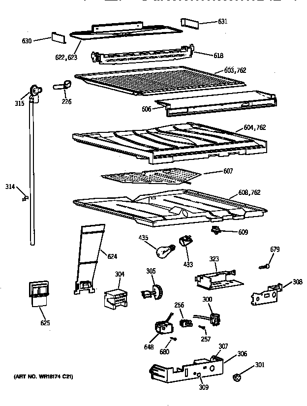 Compartment separator parts