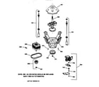 GE WPSQ4160T6WW suspension, pump & drive components diagram