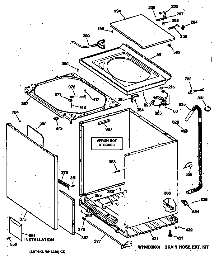 Cabinet, cover & front panel
