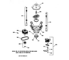 GE WPSQ3120T6AA suspension, pump & drive components diagram