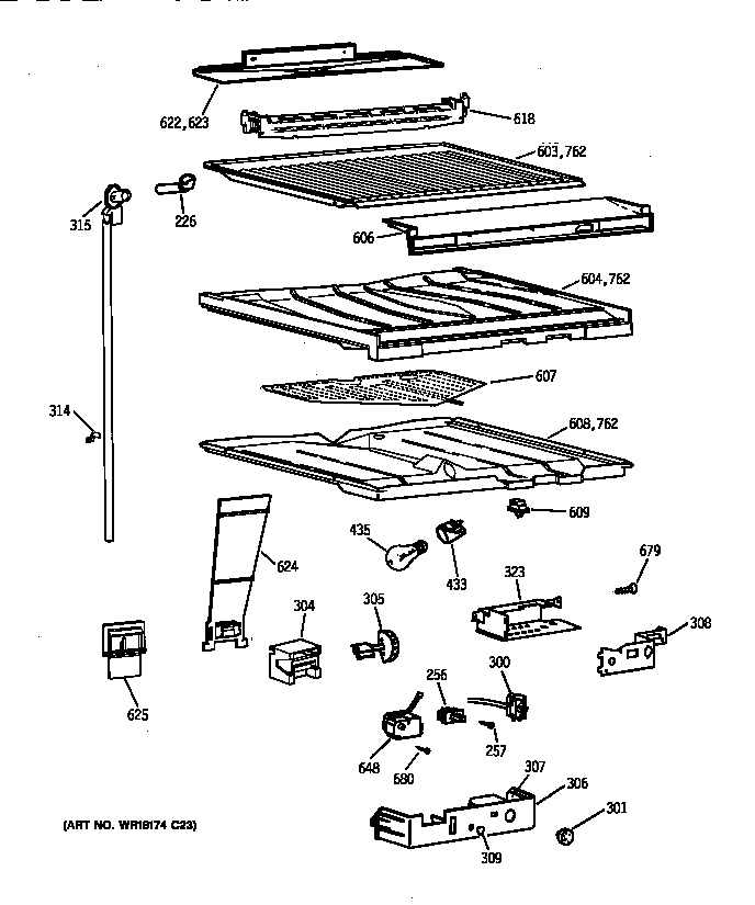 Compartment separator parts