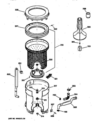 Tub, basket & agitator