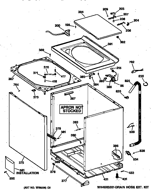Cabinet, cover & front panel