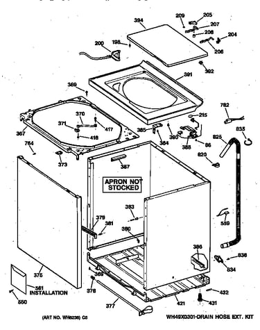 Cabinet, cover & front panel
