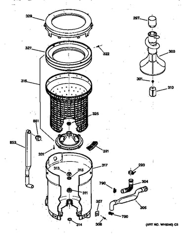 Tub, basket & agitator