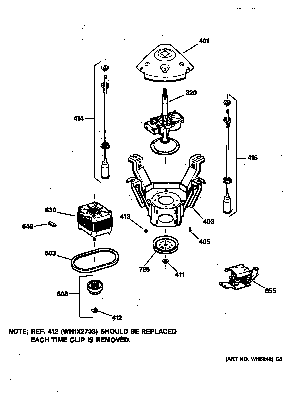 Suspension, pump & drive components