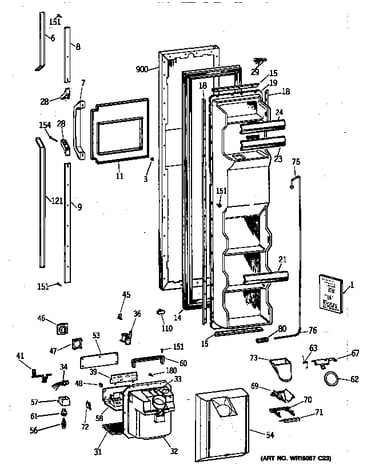 Freezer door