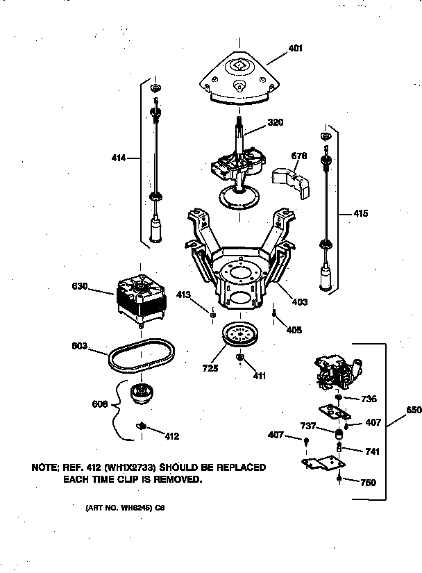 Suspension, pump & drive components