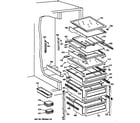 GE TFX27PFXFWW fresh food shelves diagram