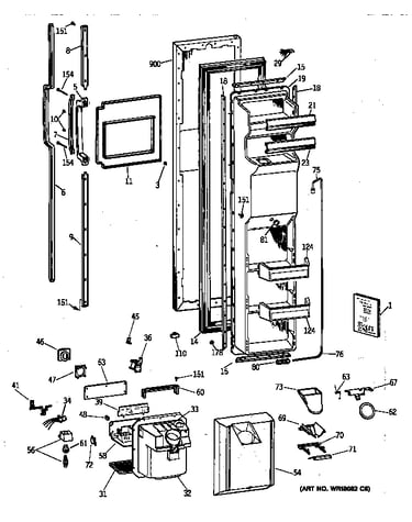 Freezer door