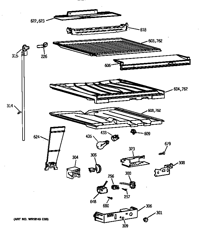 Compartment separator parts