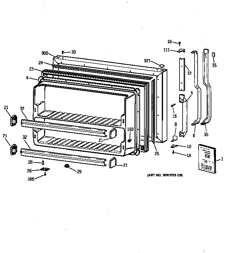Freezer door