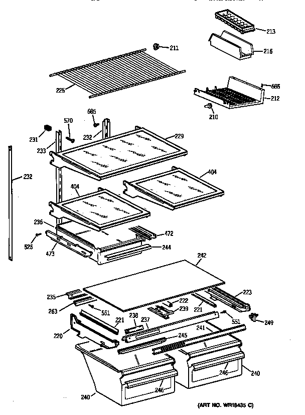 Shelf parts