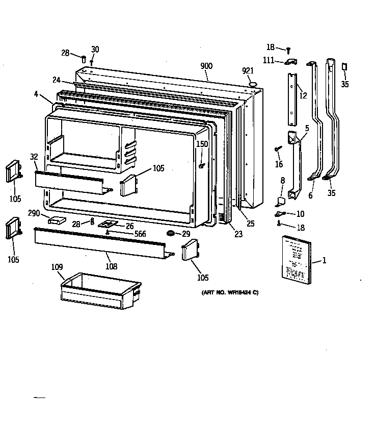 Freezer door