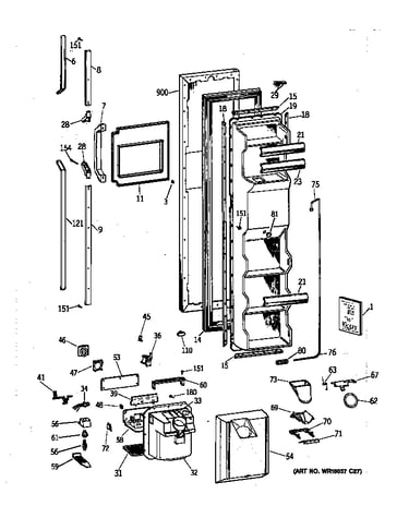 Freezer door
