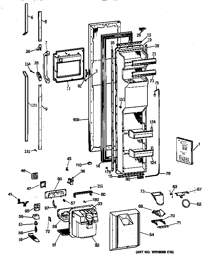 Freezer door