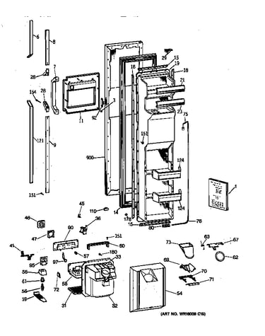 Freezer door