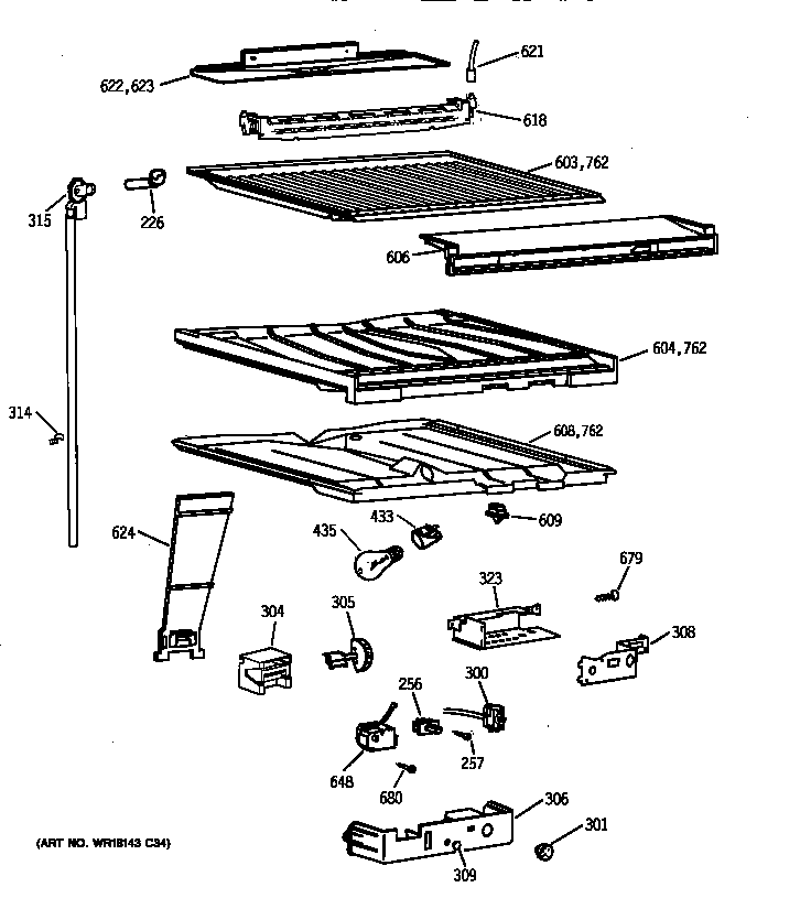 Compartment separator parts