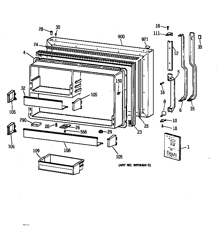 Freezer door