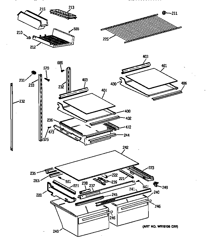 Shelf parts