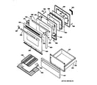 GE JBP30BA1 door & drawer parts diagram