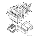 GE JBP48AA1 door & drawer parts diagram