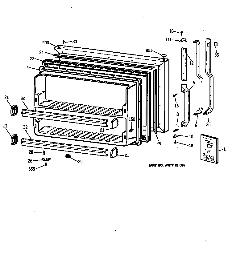Freezer door
