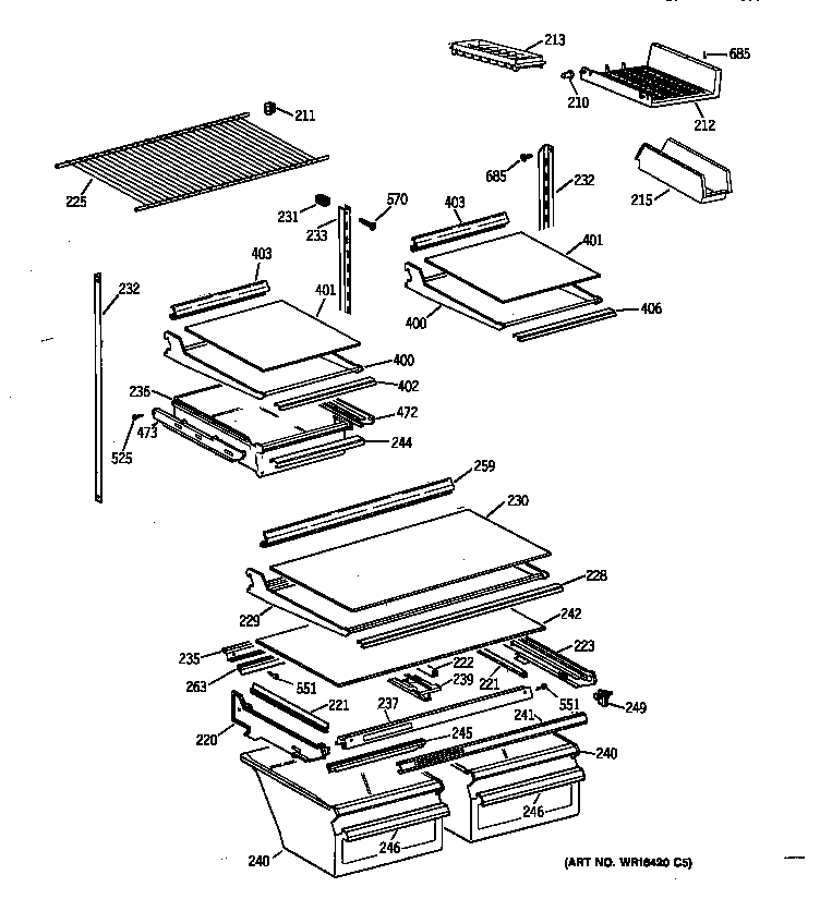 Shelf parts