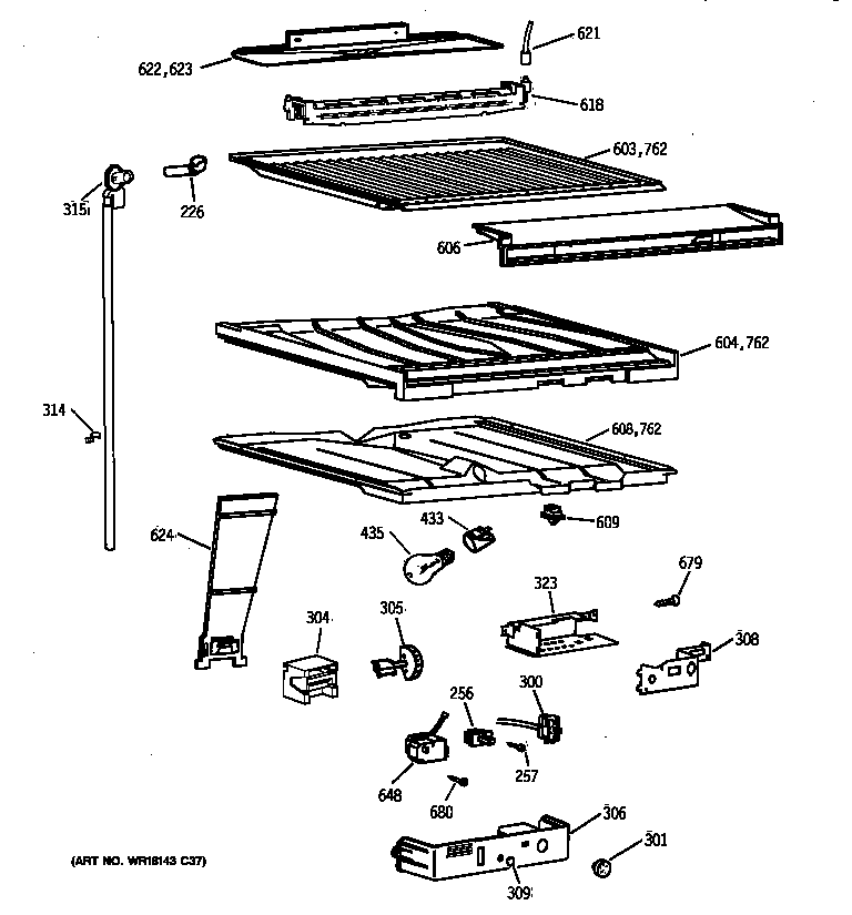 Compartment separator parts