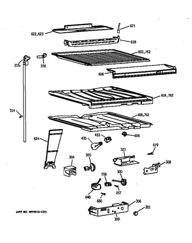 Compartment separator parts