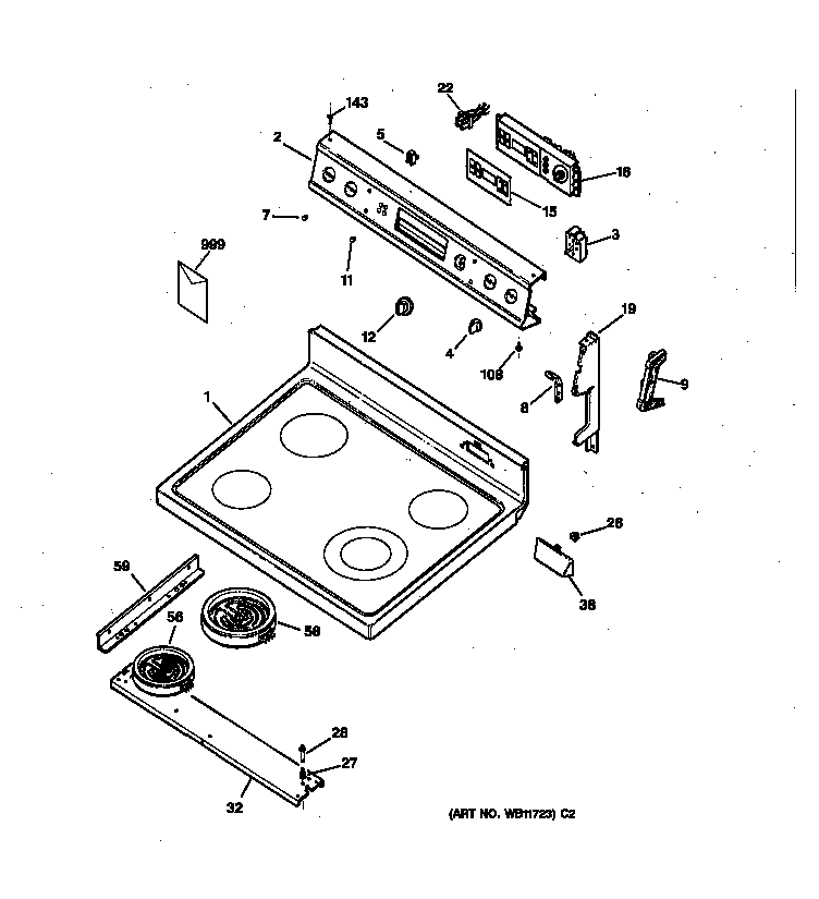 CONTROL PANEL & COOKTOP