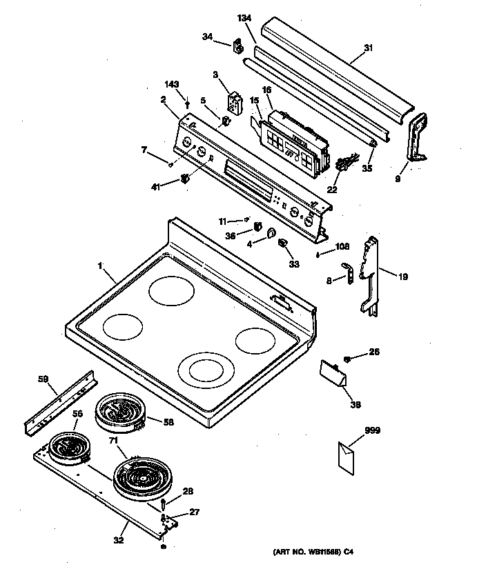 Control panel & cooktop