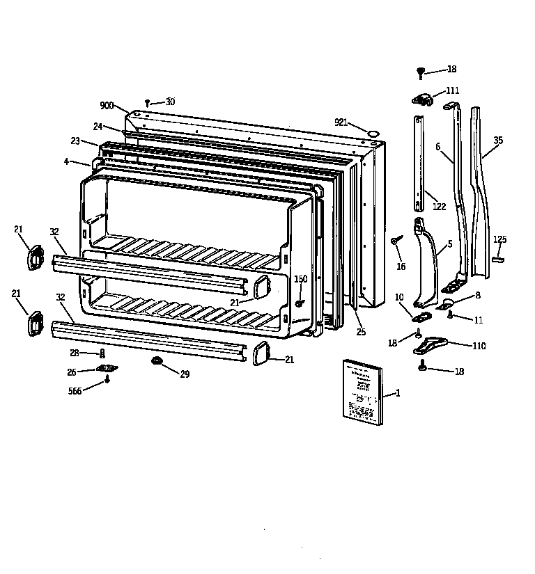 Freezer door