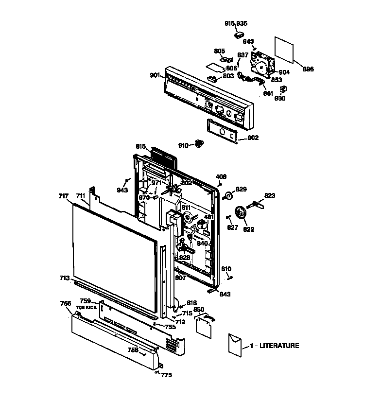 Escutcheon & door assembly