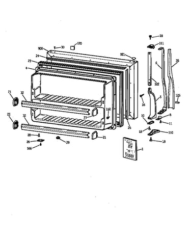 Freezer door
