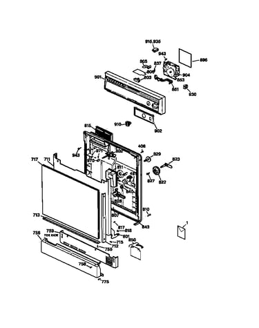 Escutcheon & door assembly