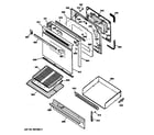 Hotpoint RGB750SEY1WW door & drawer parts diagram