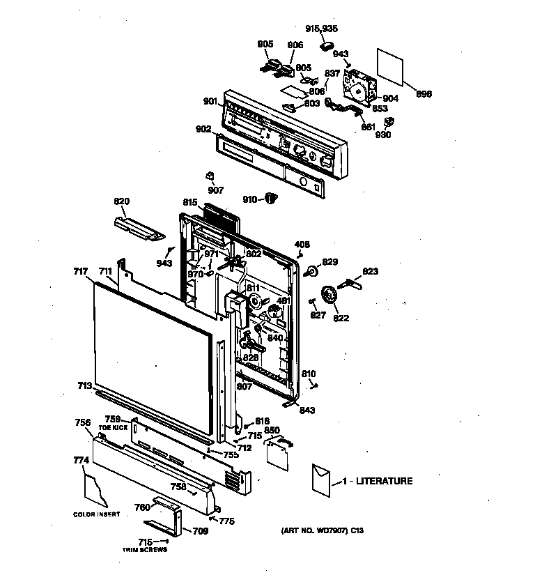 Escutcheon & door assembly