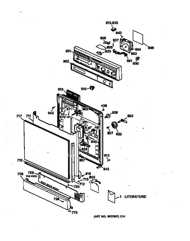 Escutcheon & door assembly