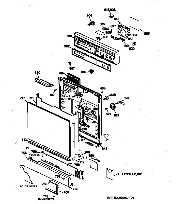 Escutcheon & door assembly