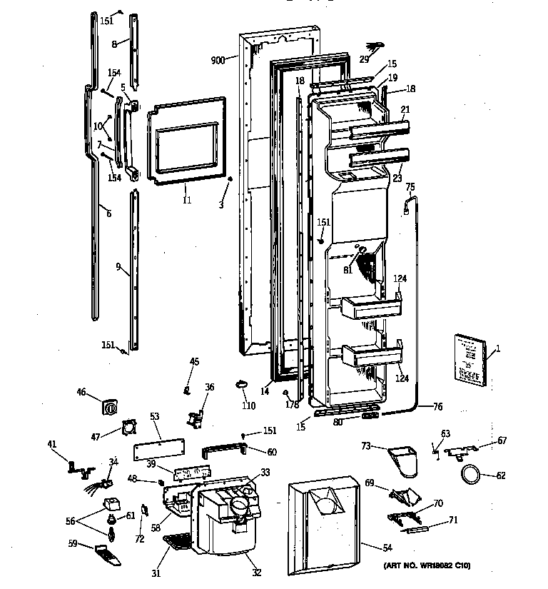 Freezer door