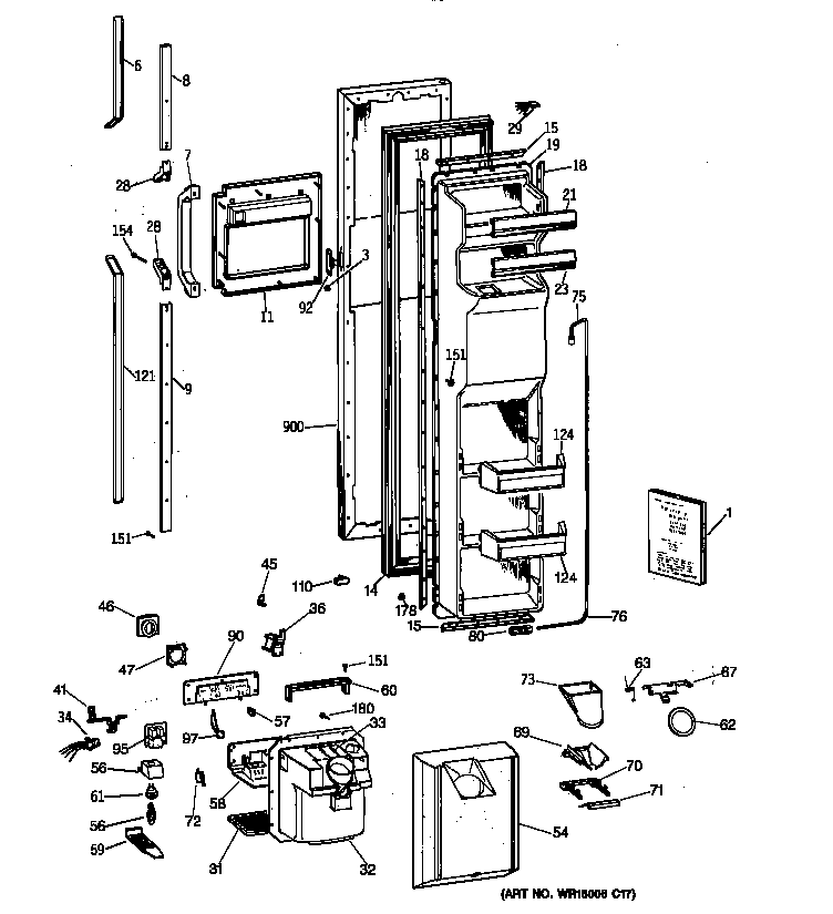 Freezer door