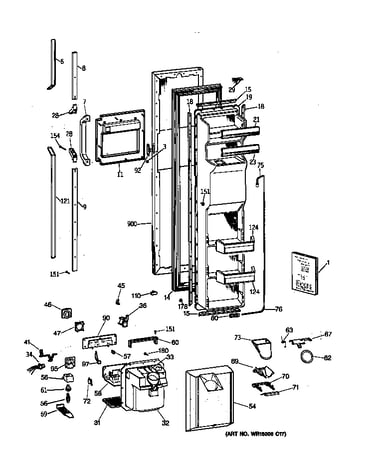 Freezer door