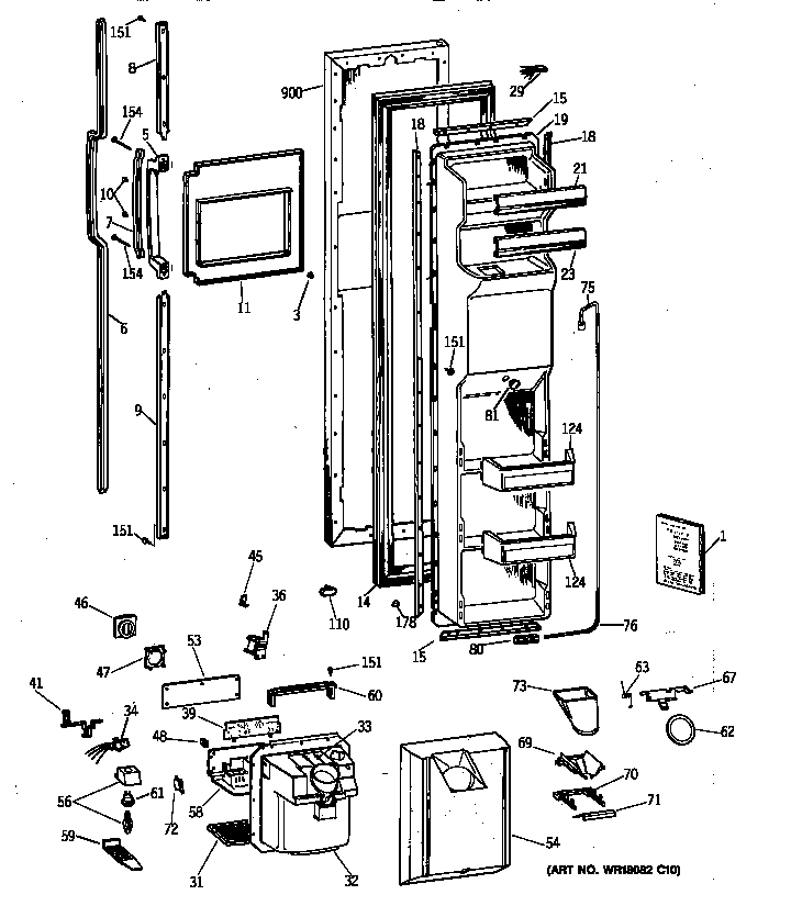 Freezer door